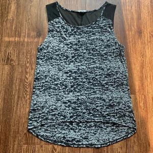 Rubbish Sleeveless Top Grey Animal Print Size Medium